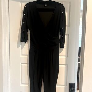 White House Black Market,  black jumpsuit, size 4.